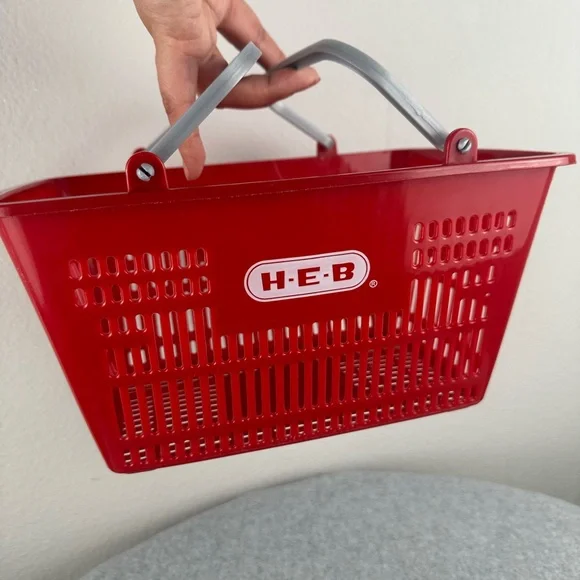 H-E-B Red Plastic Kids Shopping Basket - Picture 4 of 6